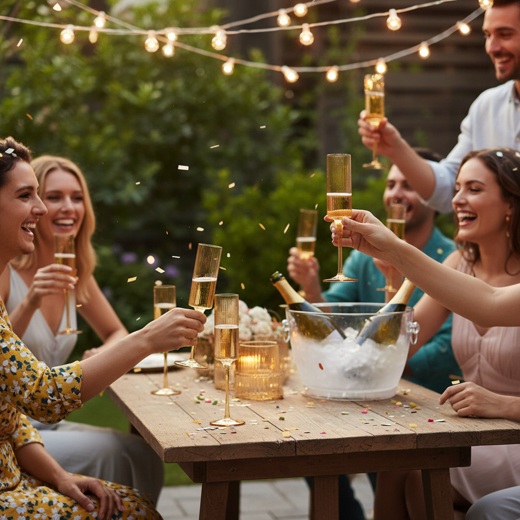 Kadra Kitchenware – wholesale Champagne flute – Vikko - Decor, Malibu, Ribbed Champagne Glass, Amber, 7 Oz2