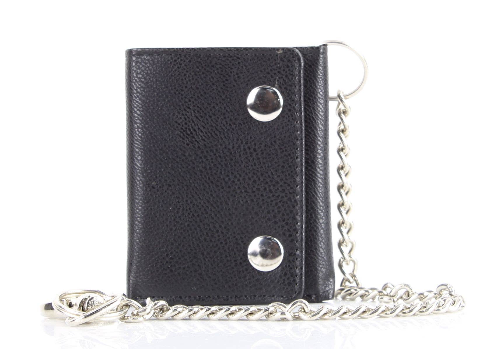 Leather Impressions Inc – Engroshandel Tegnebog - Dame – Vegansk læder klassisk stil kædepung VL520-CHAIN6