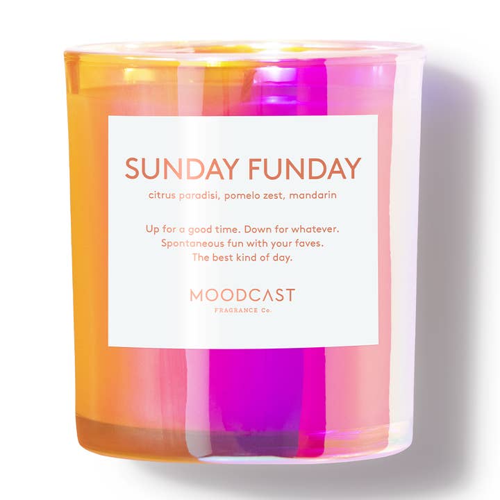 Candela in cera di cocco - Vibes - Sunday Funday - Barattolo in vetro da 227 g per la vendita all'ingrosso da parte di Moodcast Fragrance Co.