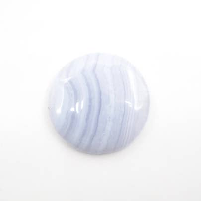 GTG Gems Corp - Wholesale Spiritual stone/crystal - Blue Lace Agate Round Cabs 26mm Approximately 24.60Carat