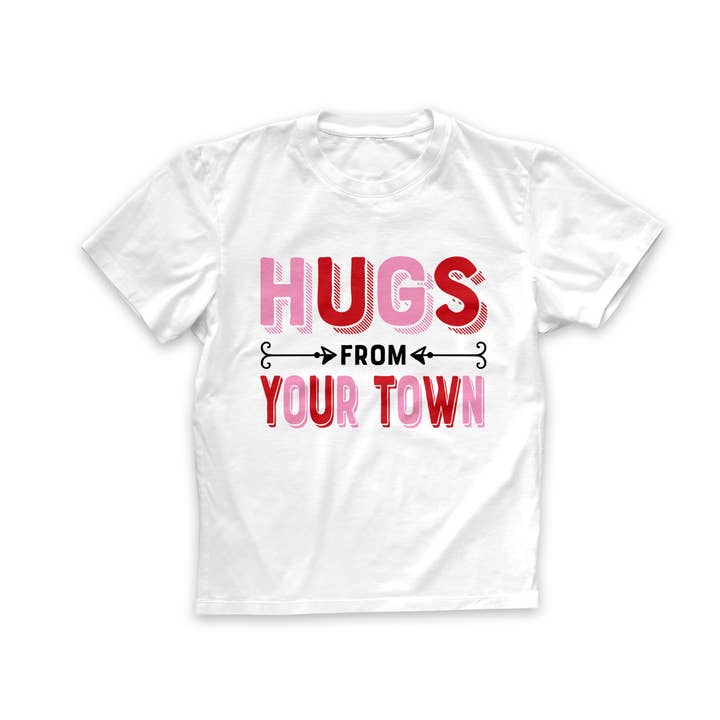 Valentine's Day Hugs Name Drop City Toddler T-Shirt for wholesale by Rock Scissor Paper