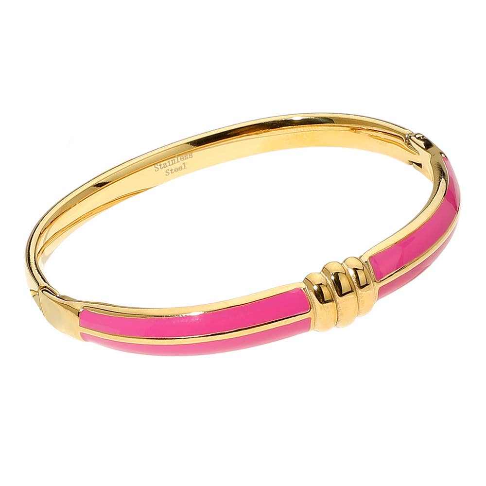 Sensibling Corp. - Wholesale Bangle Bracelet - Stainless Steel Enamel Hinged Bangle Bracelet10