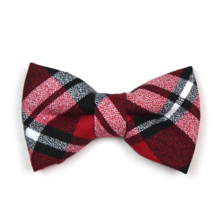 Dusidog - Vendita all'ingrosso Papillon - Cani - Papillon per animali domestici scozzese in flanella rosso e nero - The Scarlet