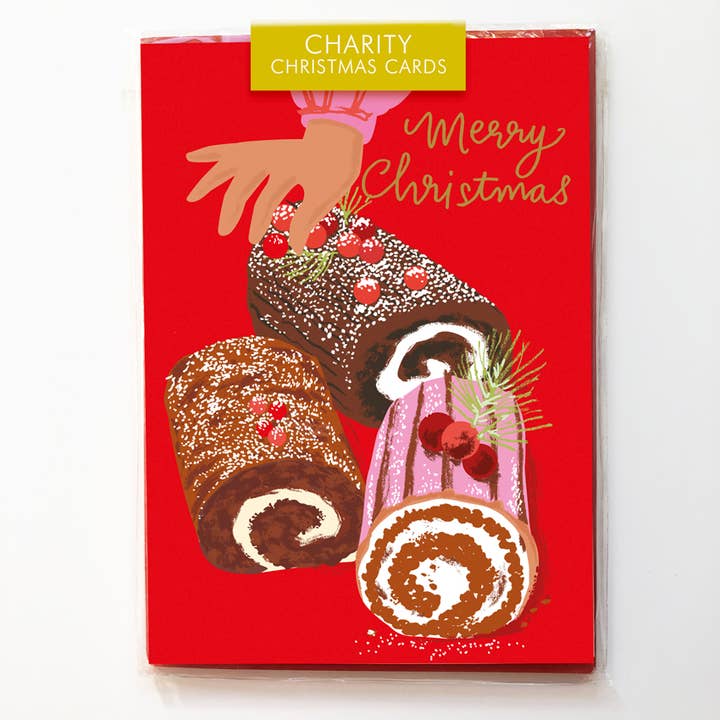 Noi Publishing – wholesale Christmas card – Charity bag Yule logs christmas card