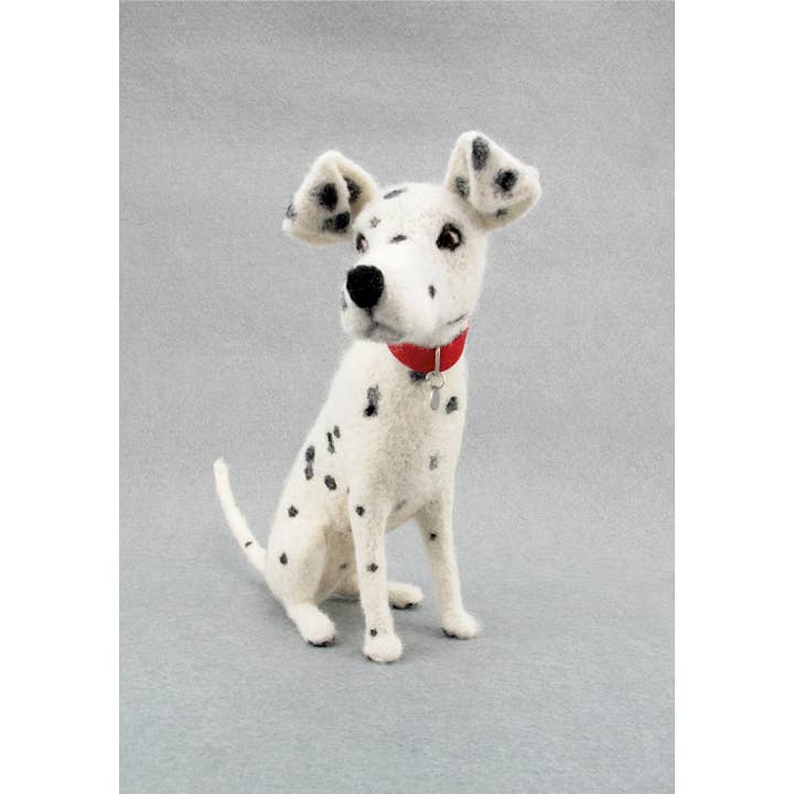 Dodie, a felted dog by Gaia Golden for wholesale by Paper Bird Publishing