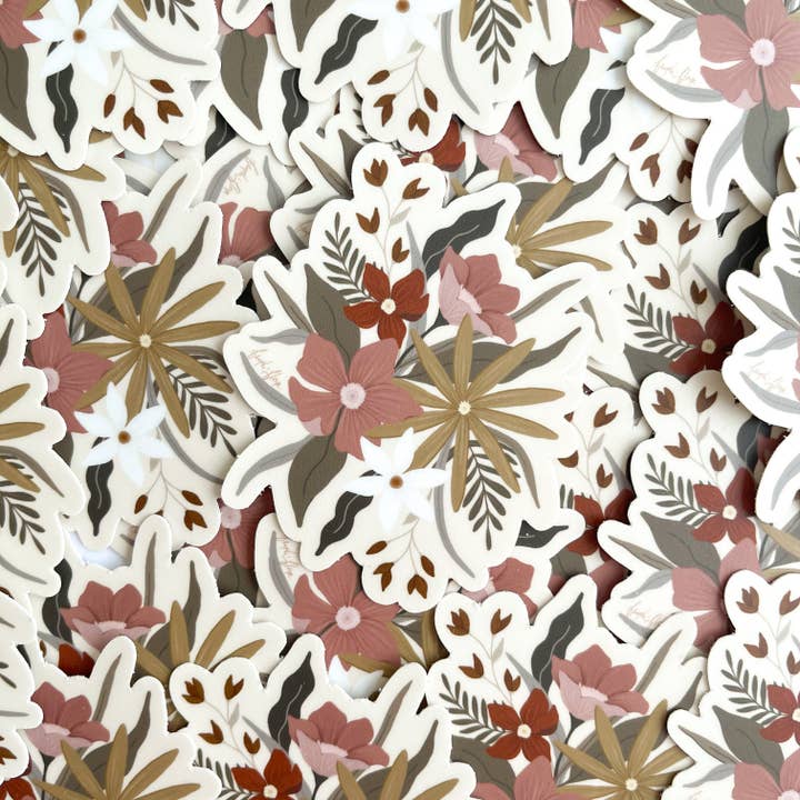 Autocollant Boho Blooms pour la vente par Stay Sunny Paper Co.