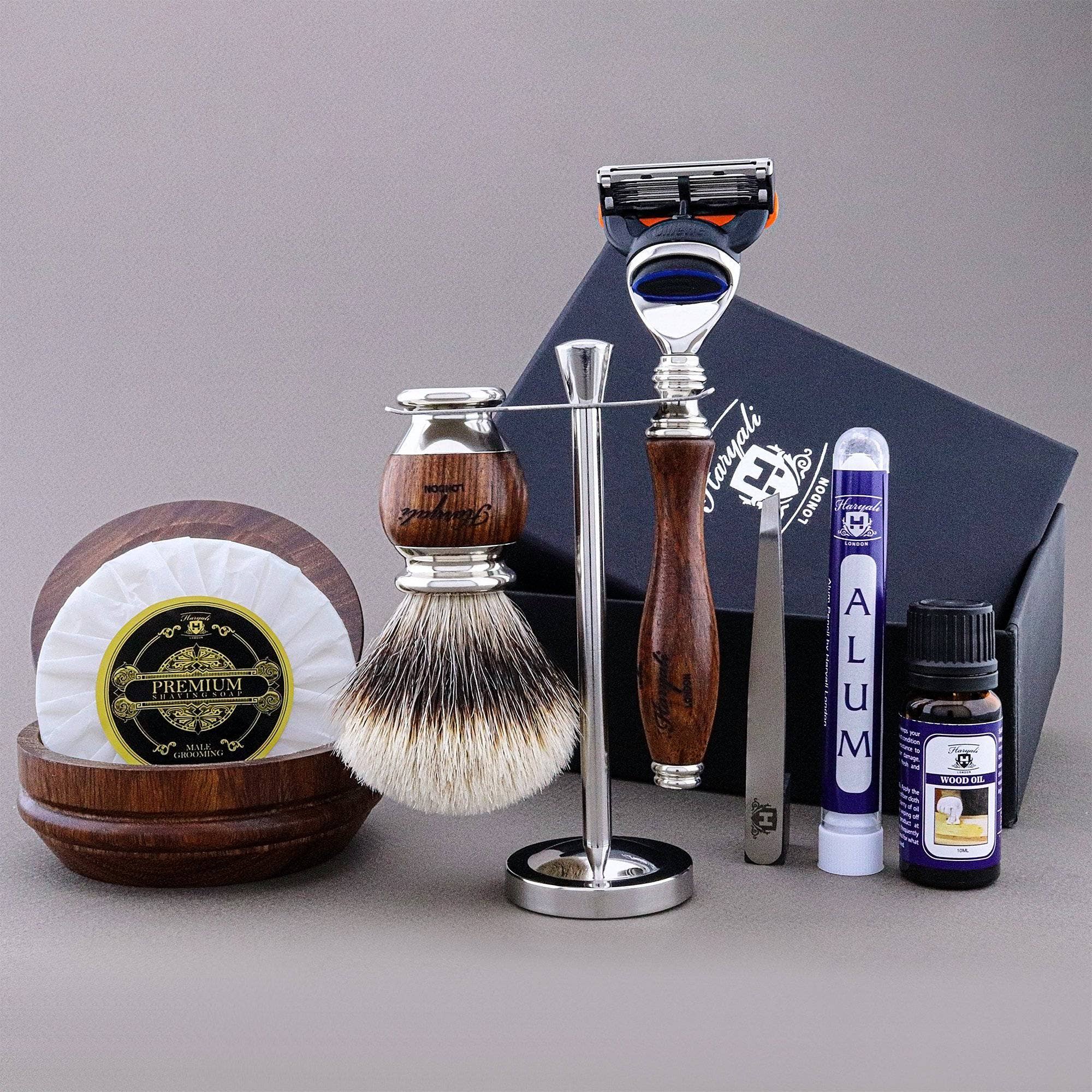 Haryali London – wholesale Shaving set/kit – Men's – Haryali's Wooden Range Shaving Kit9