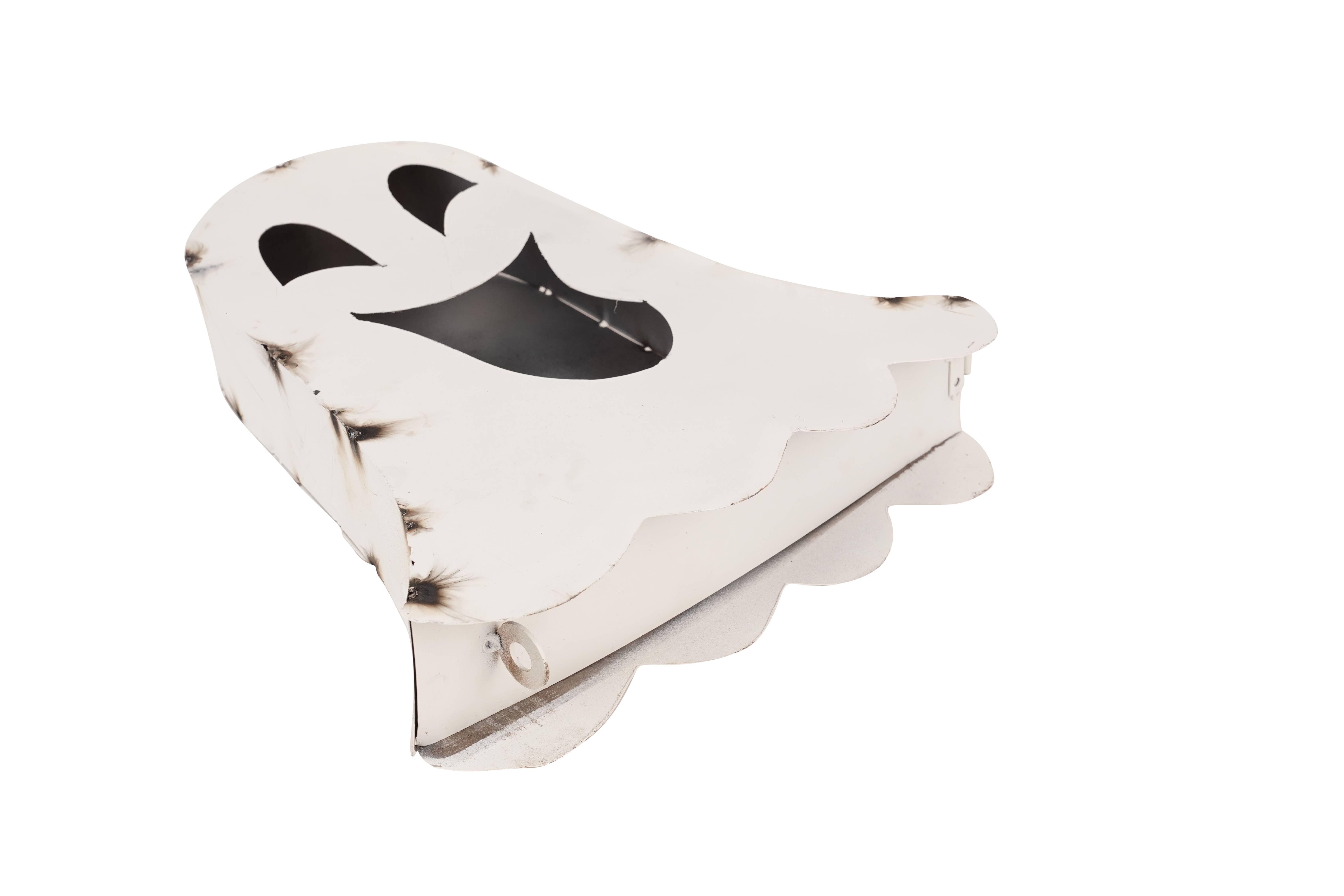 My Amigos Imports - Wholesale Outdoor Ornament/Decor - Halloween White Ghosts-Set 3-Metal-Garden-Nesting-White-$647