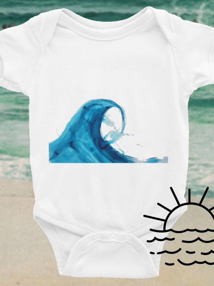 Blue Wave romper voor wholesale door Blue Mermaid Art