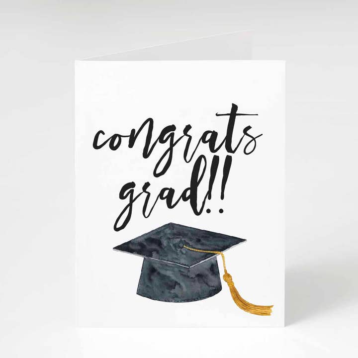Graduate Hat Congrats Grad Graduation Card for wholesale by Sassper Goods