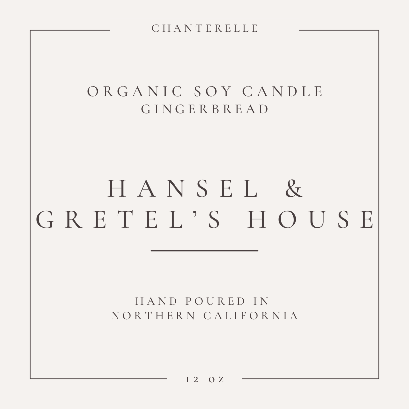 Chanterelle - Wholesale Jar/Filled Candle - Hansel & Gretel's House, 12 oz Organic Soy Candle1
