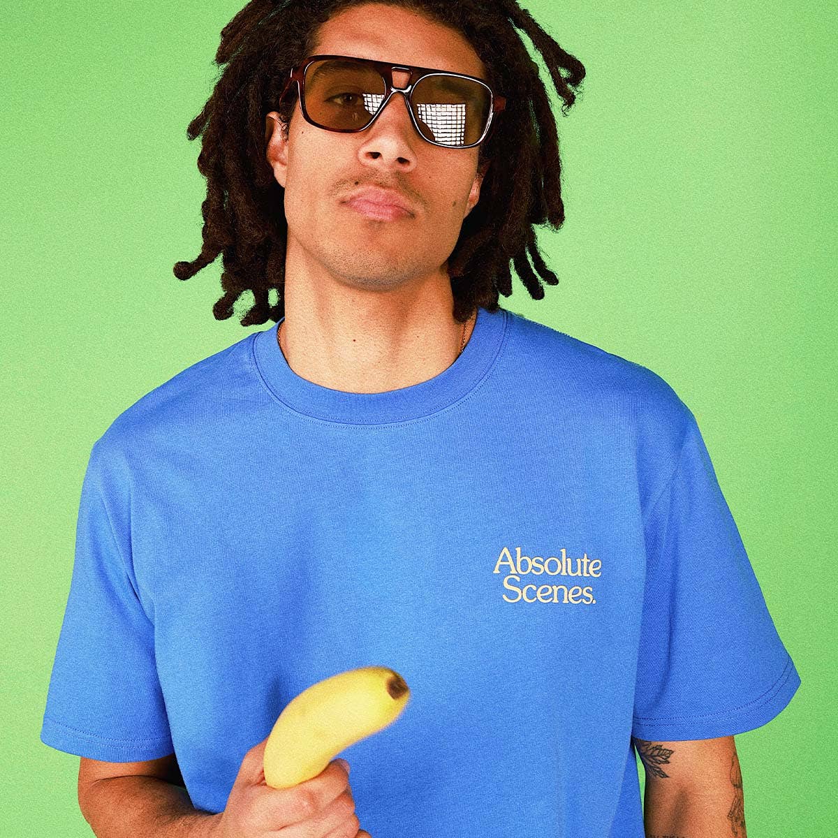 Absolute Scenes Slang Tee In Blue for wholesale on Faire0