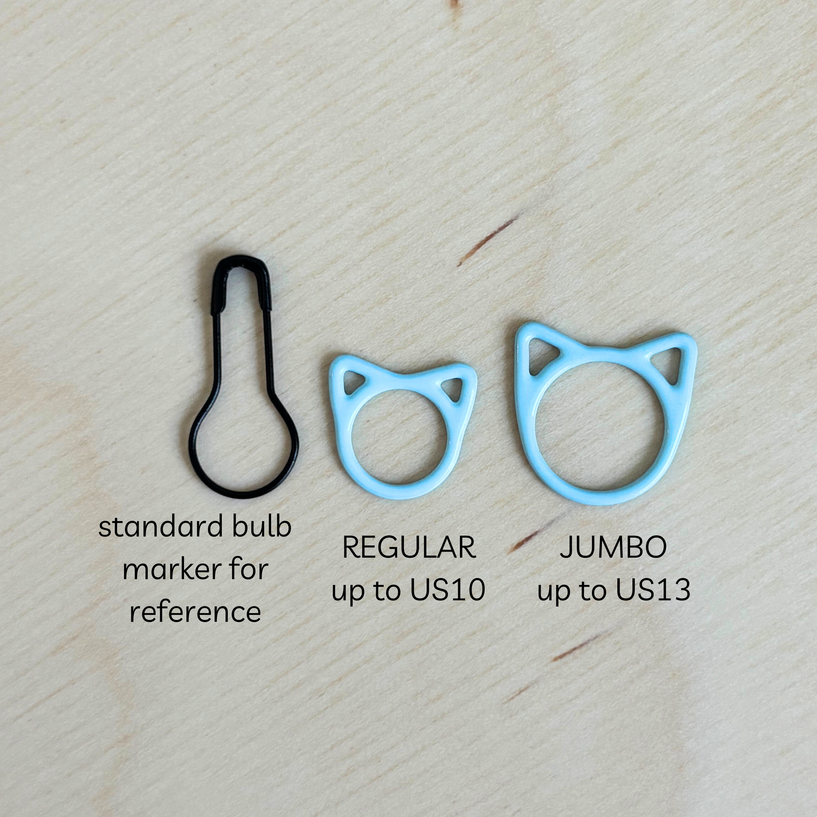 Comma Craft Co - Wholesale Knitting/Crochet Supplies - Basic Stitch Set Snag-Free Metal Stitch Markers Cat + Hearts2