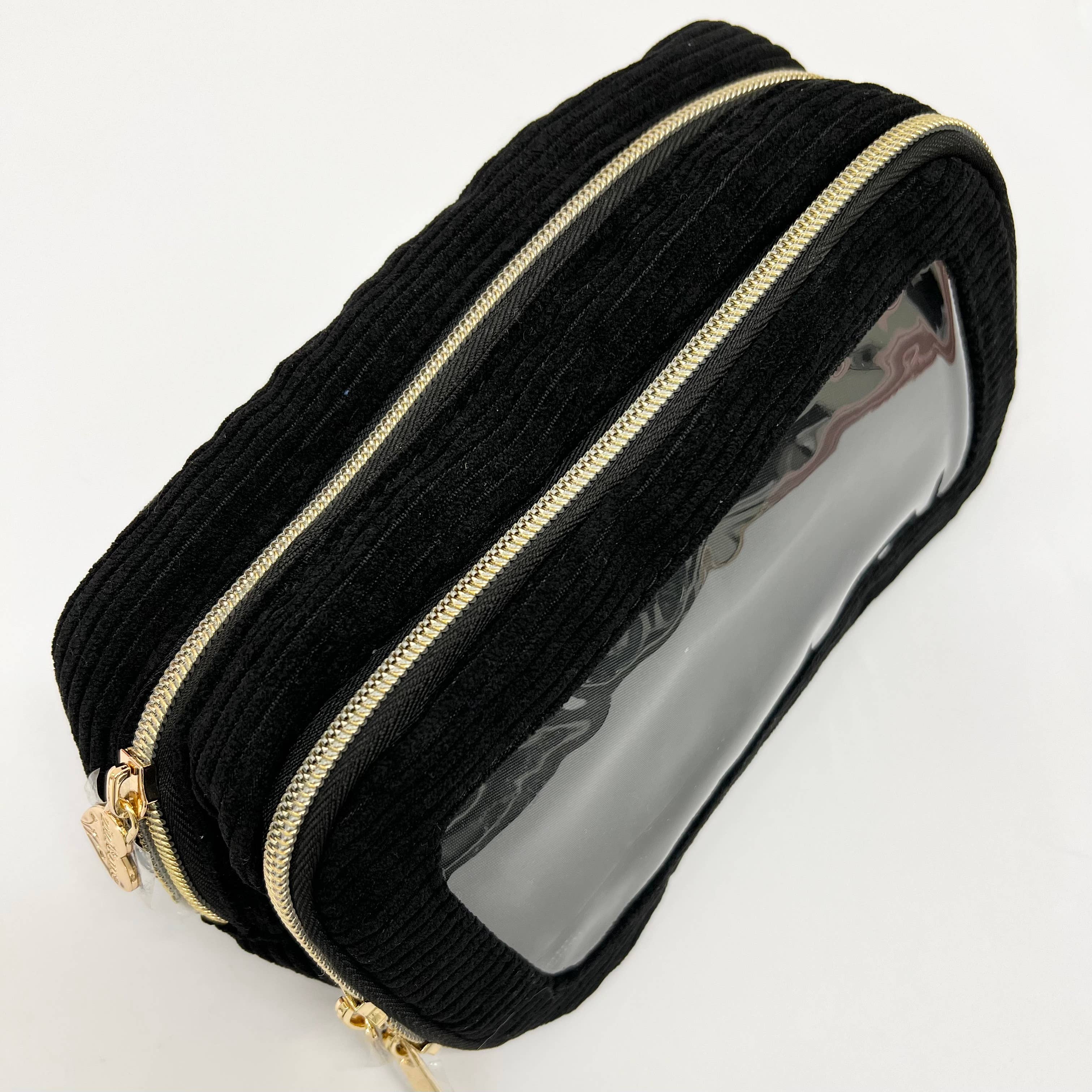 zizi&me - Wholesale Pencil Case/Pouch - Corduroy ITA pouch with clear vinyl window to display pins0