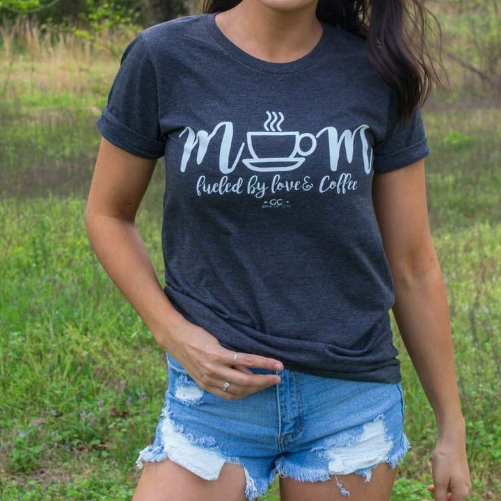 Camiseta o sudadera de mamá impulsada por café para venta al por mayor de Gabriel Clothing Co