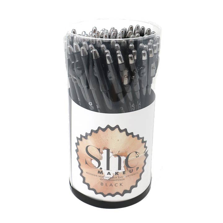 PINEAPPLE Beauty - Wholesale Eyeliner/Pencil - She LPS01 Eyeliner Pencil w/Sharpener Black - 72pc1