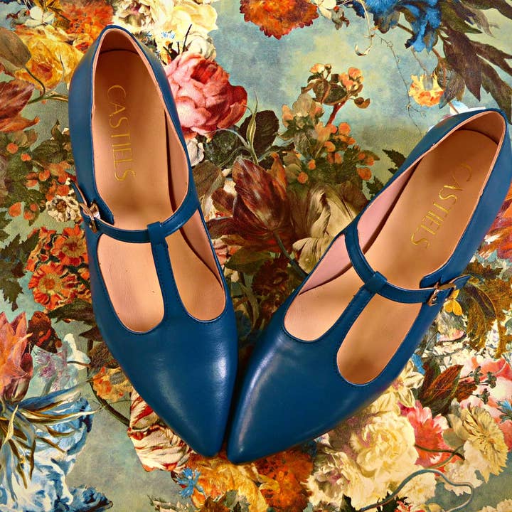 Castiels - Wholesale Low Heels - Women's - Natalia Petrol