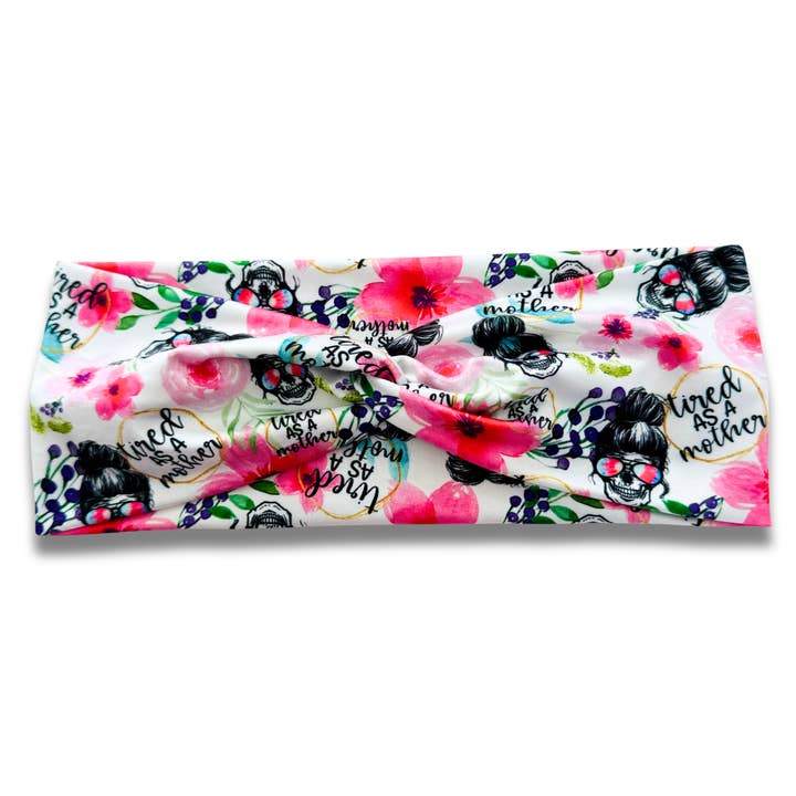 Bandeau Tired As A Mother (ou option cravate amovible) pour la vente par Sewing Sweethearts