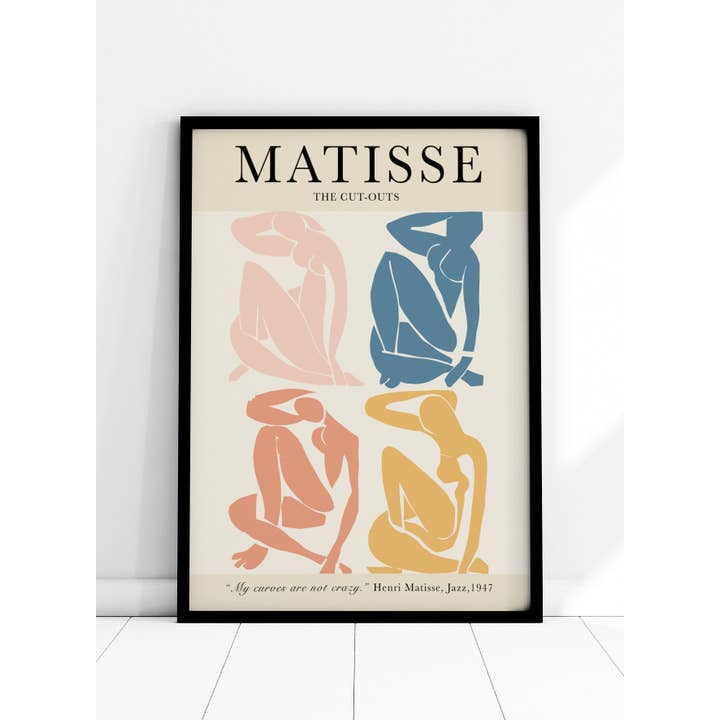 Henri Matisse Exhibition Poster, Featuring Blue Nude II for wholesale by Rock Paper Scissors Wall Art