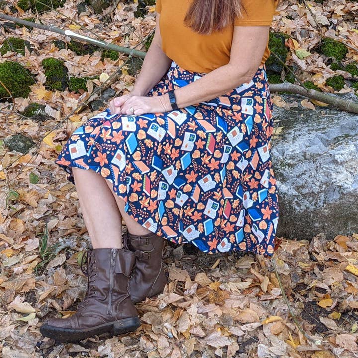 Autumn Books Circle Skirt for wholesale by Southwest Legging Company