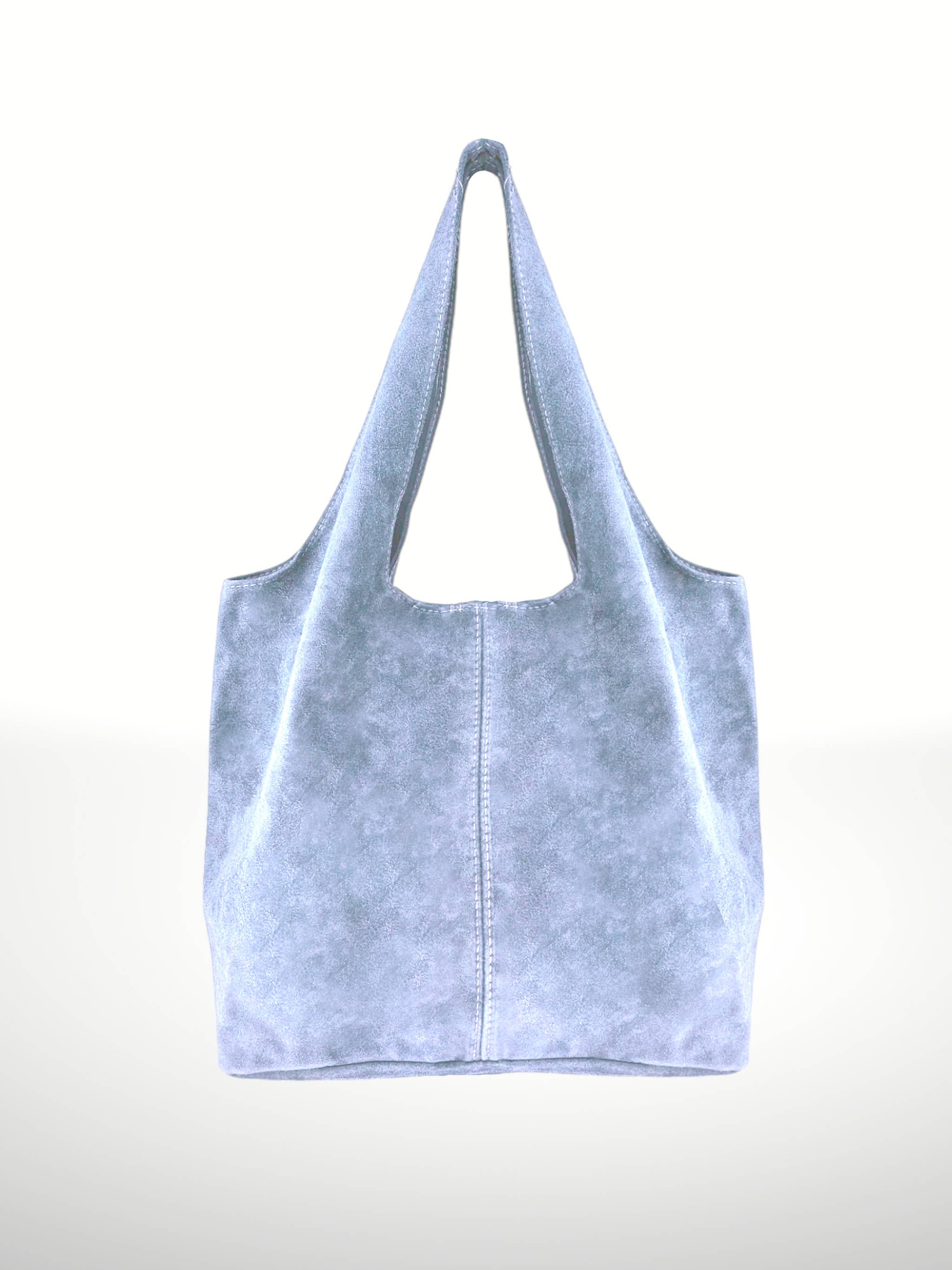 ITALIAN'S LEATHER - Wholesale Top Handle Bag - Women's - Giannina 221024 Suede Leather Shoulder Bag0