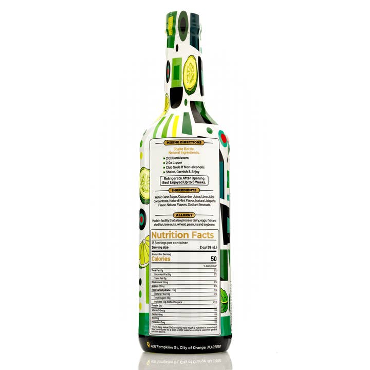 Bar Mixxers - Wholesale Cocktail Mix/Syrup - Cocktail Mixer Cucumber Jalapeño Mojito, Real Lime & Heat.5