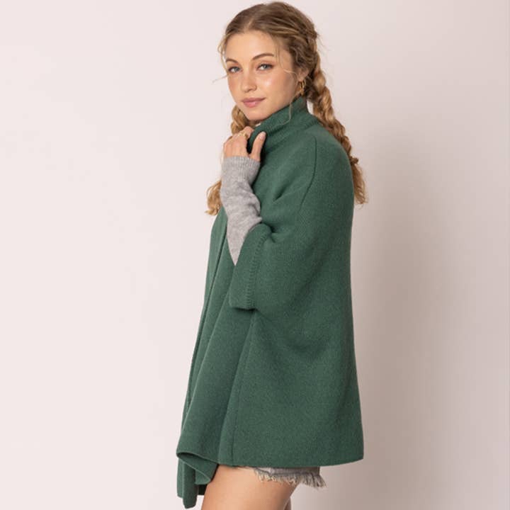 Fashion City – wholesale Cardigan – Women’s – Solid Color Neck Button 3/4 Sleeve Cardigan