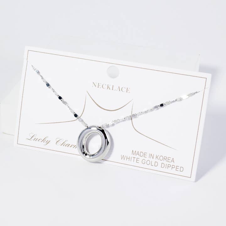 OHBOOBA DESIGN - Wholesale Pendant/Charm Necklace - 18K Gold Dipped Brass Bubble Initial Pendant Necklace37