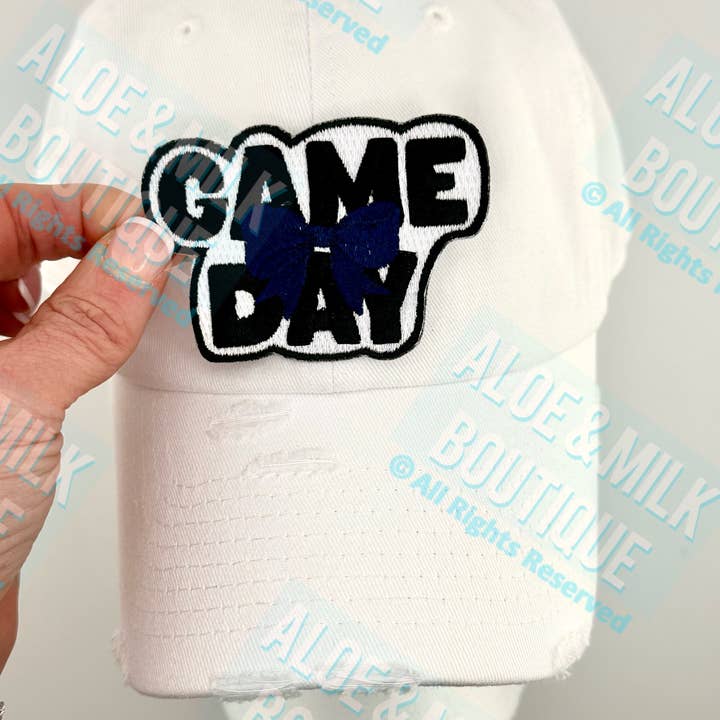 Aloe and Milk Boutique - Wholesale Patch - Game Day W/ Bow Team Patch, game day patches, tailgate hat6