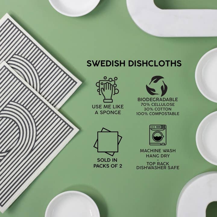 Render Goods - Wholesale Dishcloth - Circle Loop - 2pk Swedish Dishcloth2