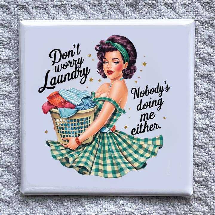 Made With Aloha Magnets,llc - Wholesale Magnet - Retro Don't Worry Dishes Magnet-Handmade Fridge Decor0