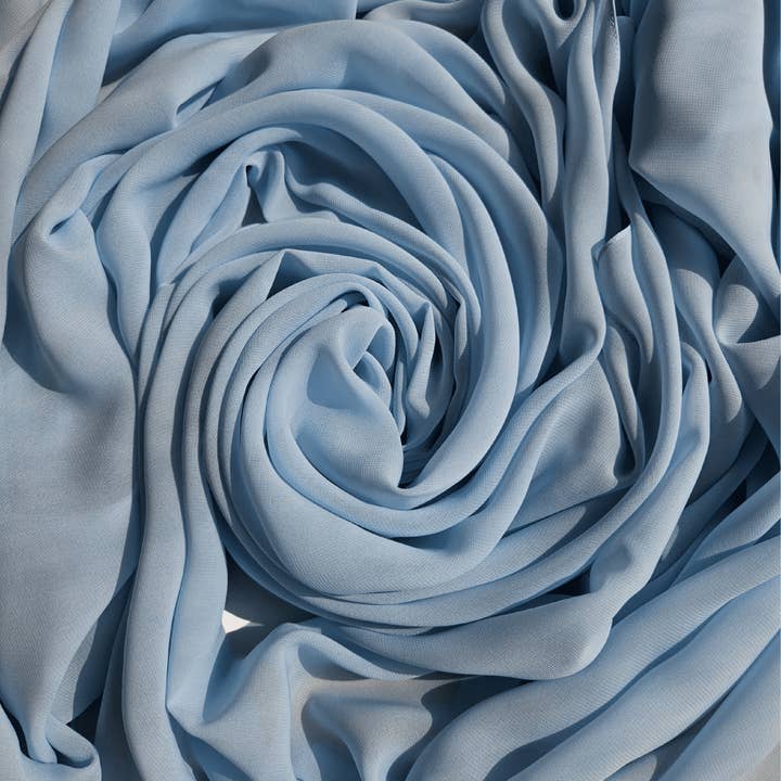 MY LITTLE JUBBA - Wholesale Hijab – Women’s - Premium Blue Chiffon Hijab Scarf