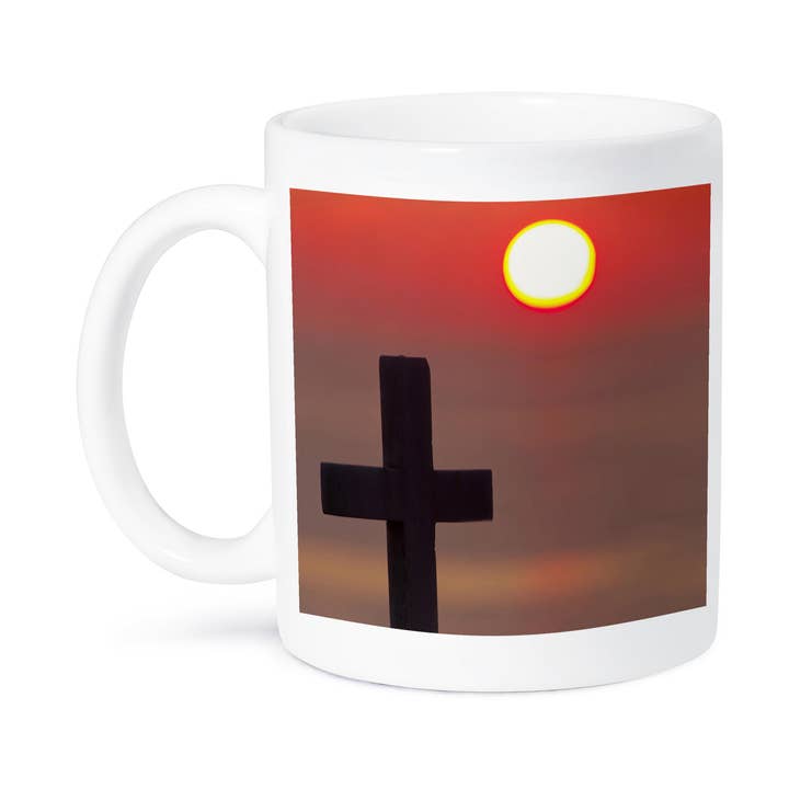 3dRose, Cruz cristã, pôr do sol, Mykonos, Grécia - EU12 AJE0012 - Adam Jones, Caneca por atacado de 3dRose