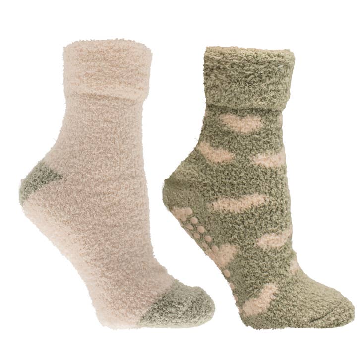 MinxNY - Wholesale Socks - Women's - Lavender Infused 2-Pair Slipper Socks - Hearts6