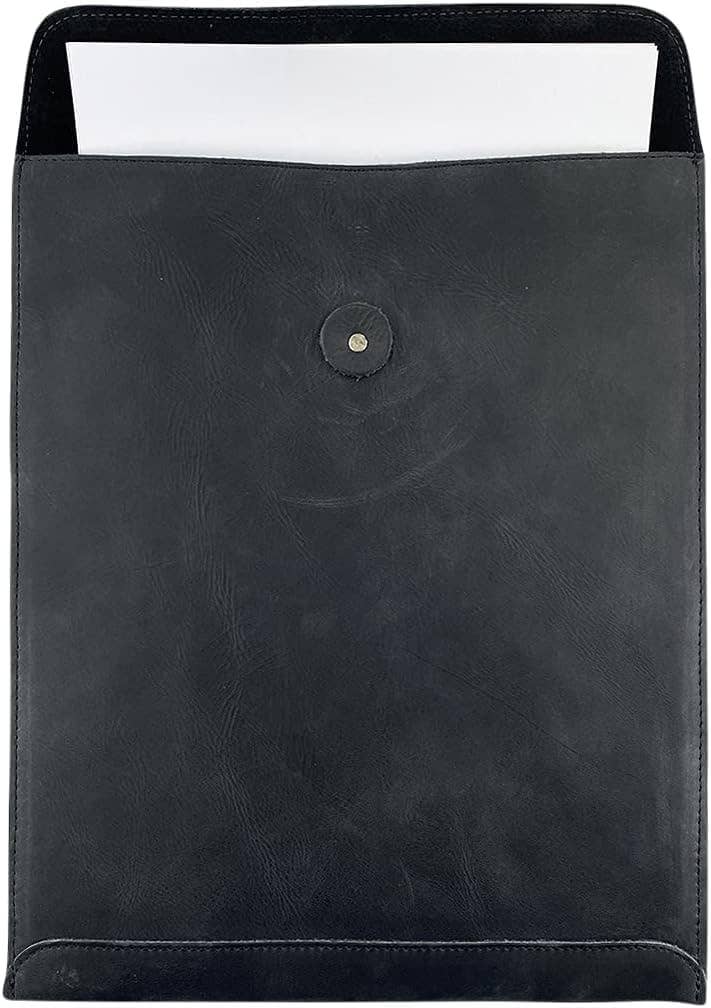 Tuzech Leather - Wholesale Envelopes - Leather Document Holder Mailing Envelope,Office & Work Resume Sales Portfolio Binder Folder-Interview/Legal Document Organizer Handmade (12.5 inches)6