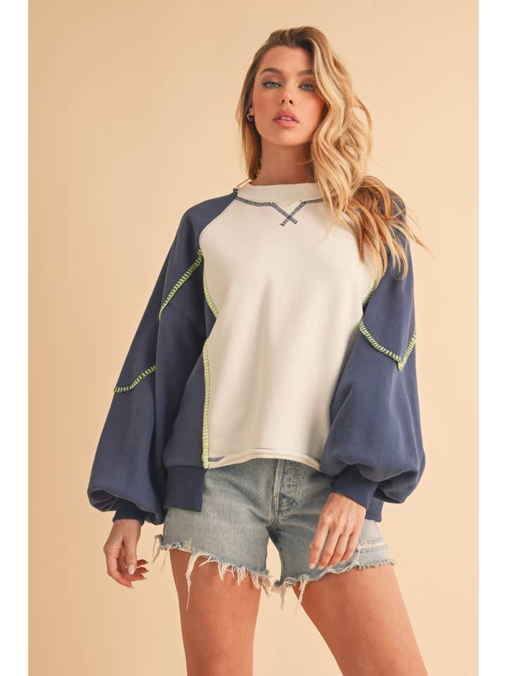 AEMI + CO - Wholesale Knit Sweater - Women's - 999FK Nya Colorblock Sweater16