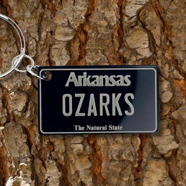Arkansas mini chaveiro de matrícula, lembrança dos EUA, etiquetas, presentes por atacado de Harkak Creative
