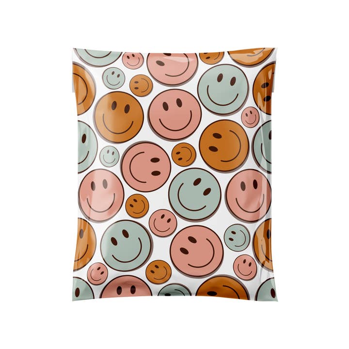 10X13 POLY MAILER - HAPPY SMILEY for wholesale by Sassy Mailers