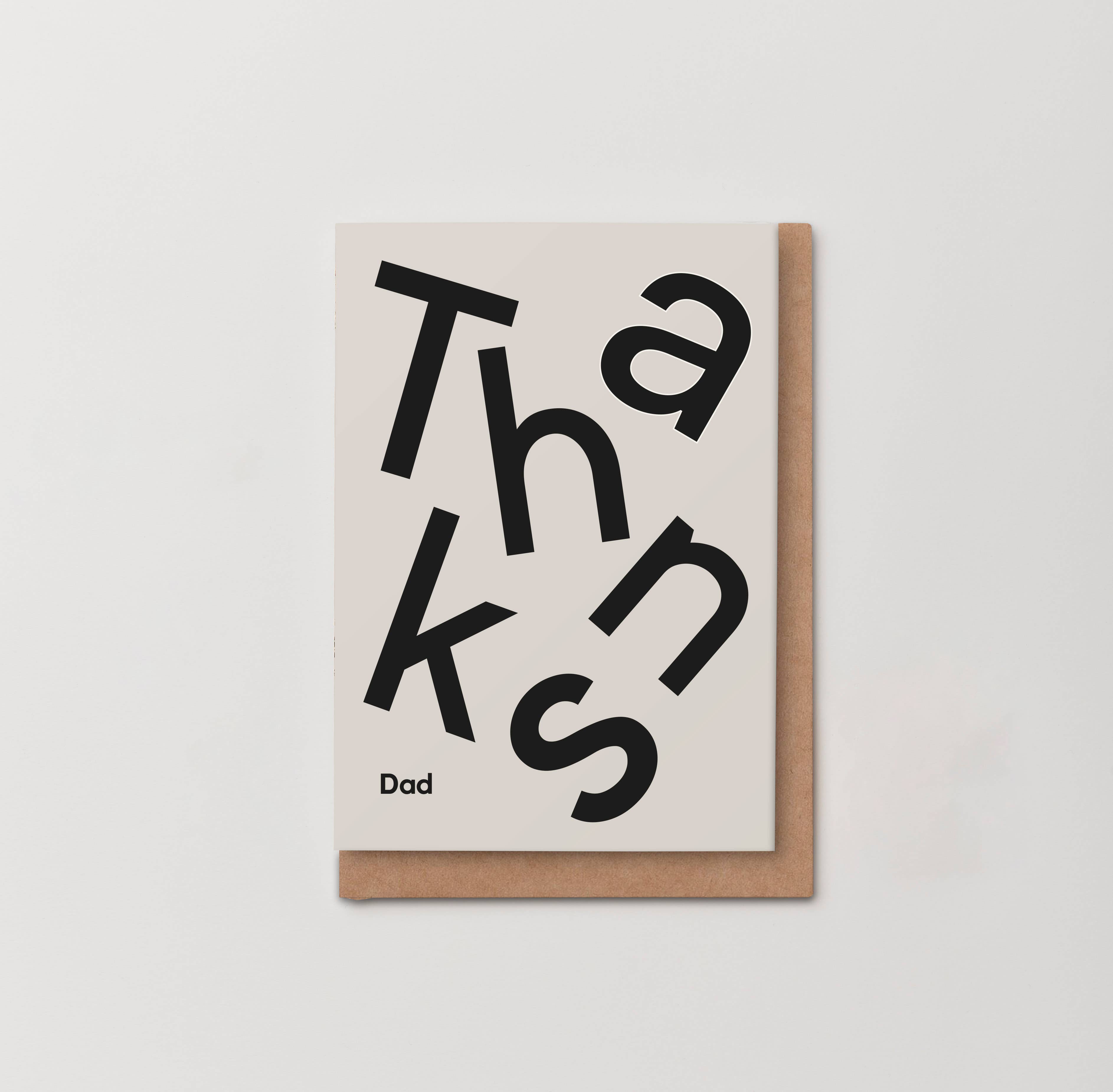 Kinshipped - Wholesale Thank You Card - THANKS DAD CARD