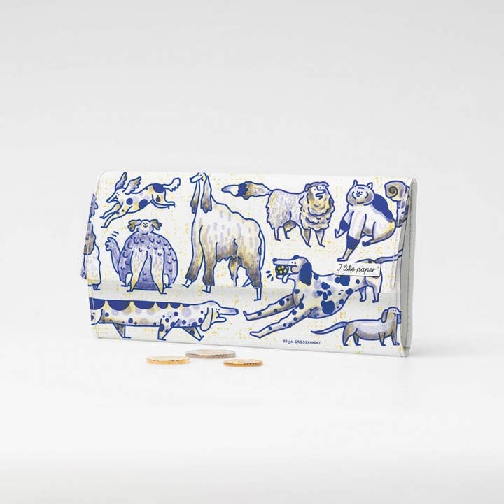 HUNDE AF BERLIN Tyvek® Pappwallet XL/Clutch Wallet for engroshandel hos I Like Paper