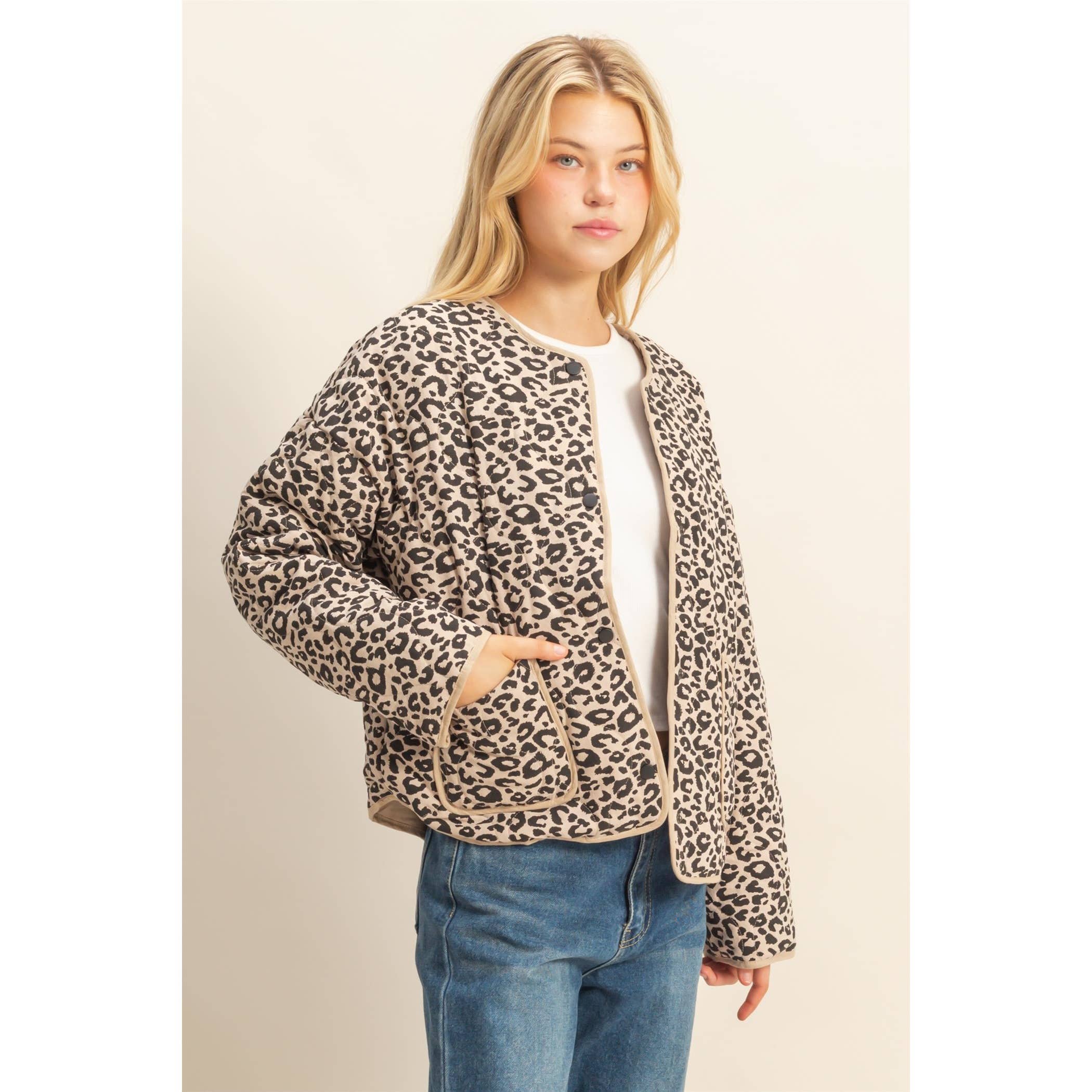 HYFVE – wholesale Dunjacka - Dam – Leopardmönstrad vadderad puffjacka3