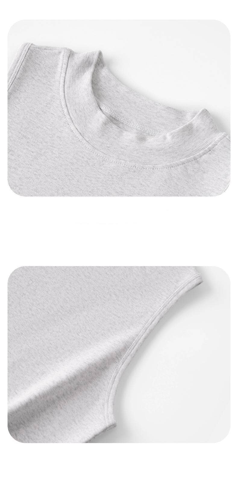 HIDDENBRAND - Wholesale Tank Top - Women's - Basic Essential cotton high neck crop fitted tank top10