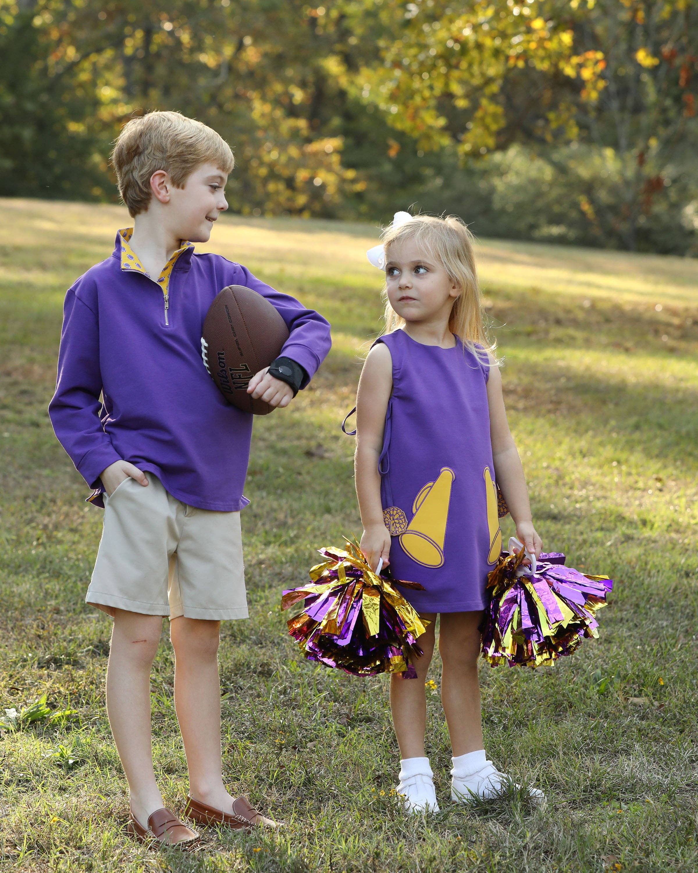 The Yellow Lamb - Wholesale Dress - Kids - Game Day Jumper - Purple and Gold2