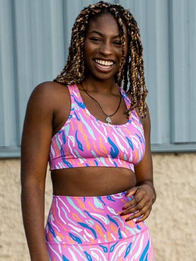 Eye Of The Tiger Performance Sports Bra for wholesale by BoldBody Active