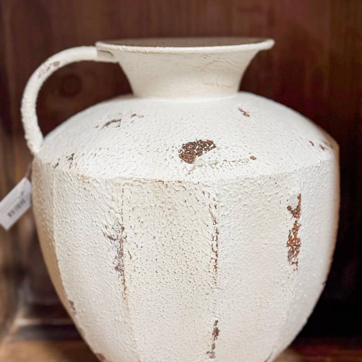 Refinery 86 Home Decor - Wholesale Vase - Antiqued Garden Vase with Handle