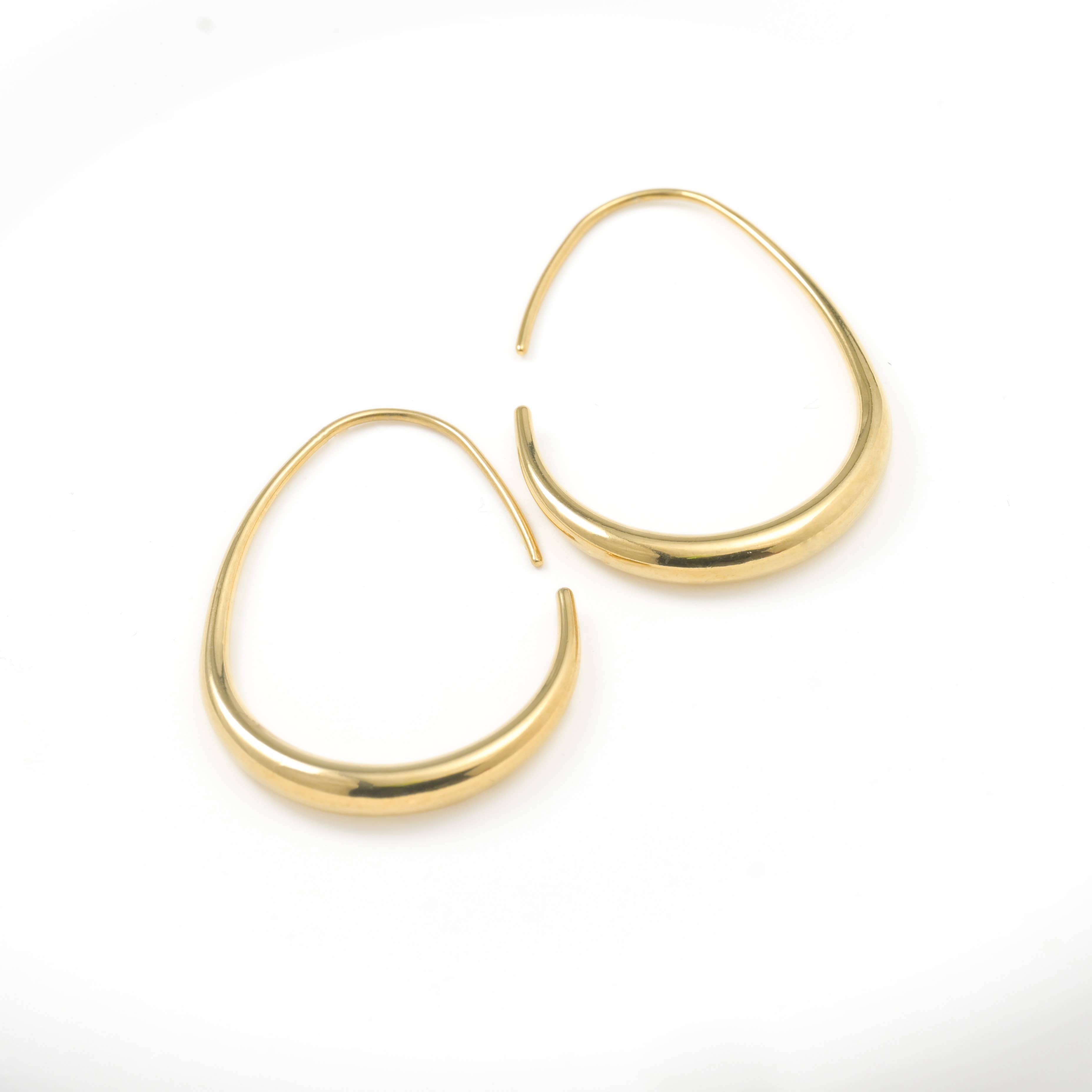 Blueyejewelry - Wholesale Hoop Earrings - Tear Drop Earrings - Stainless Steel Pear Hoop Earrings3