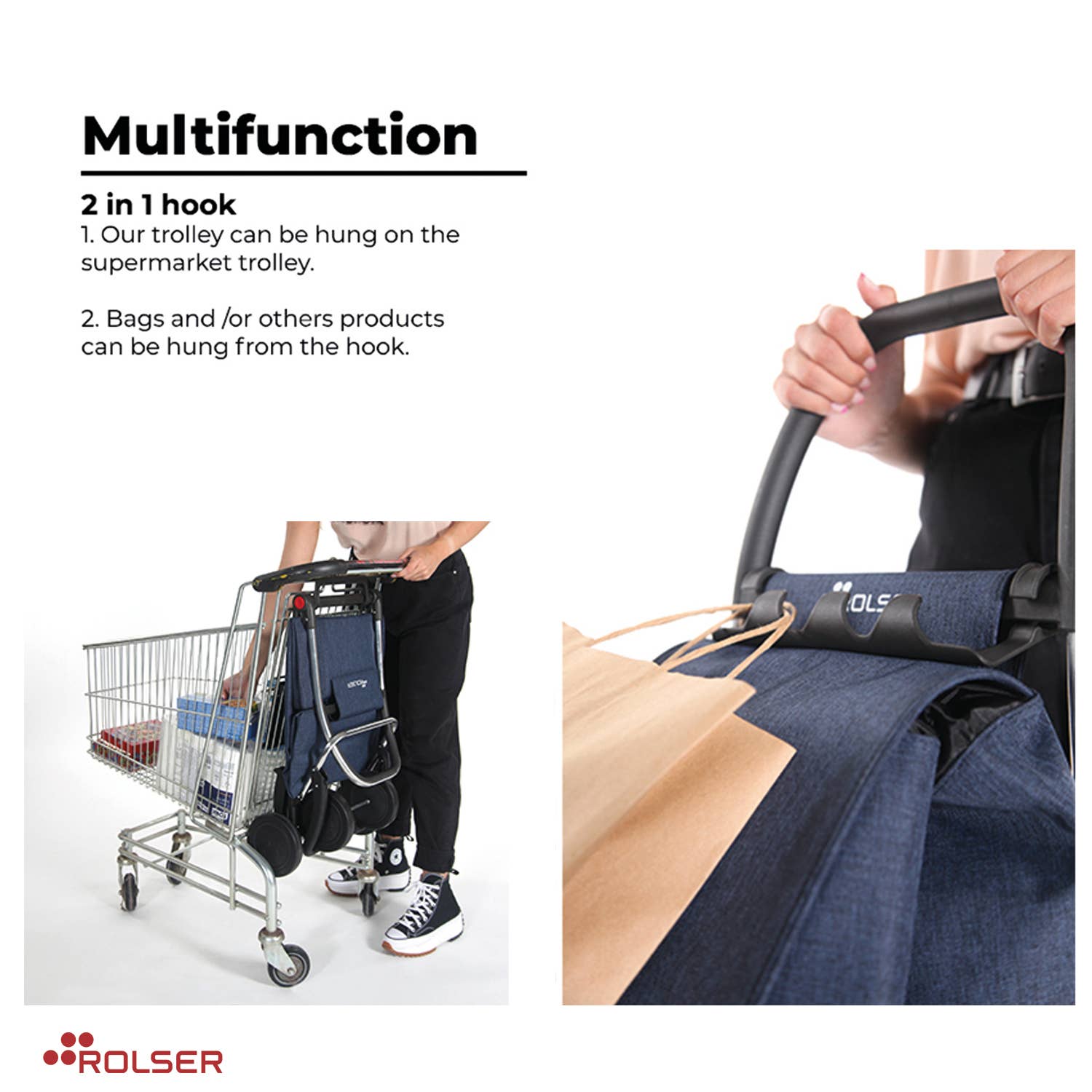 Rolser – Saco de mercearia/compras por atacado – Carrinho de compras Rolser I-Max MF em alumínio dobrável com 6 rodas53