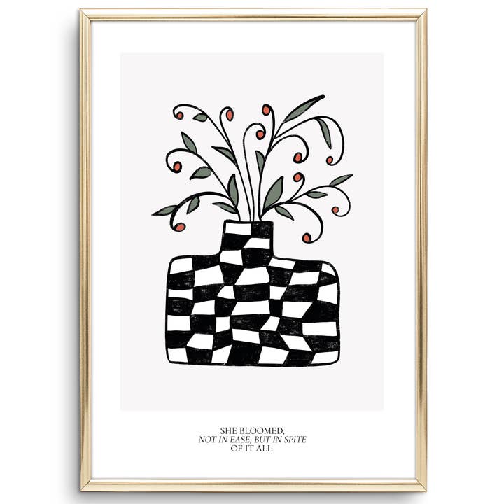 Pôster 'Ela floresceu não na facilidade, mas apesar de tudo' por atacado de Tales by Jen