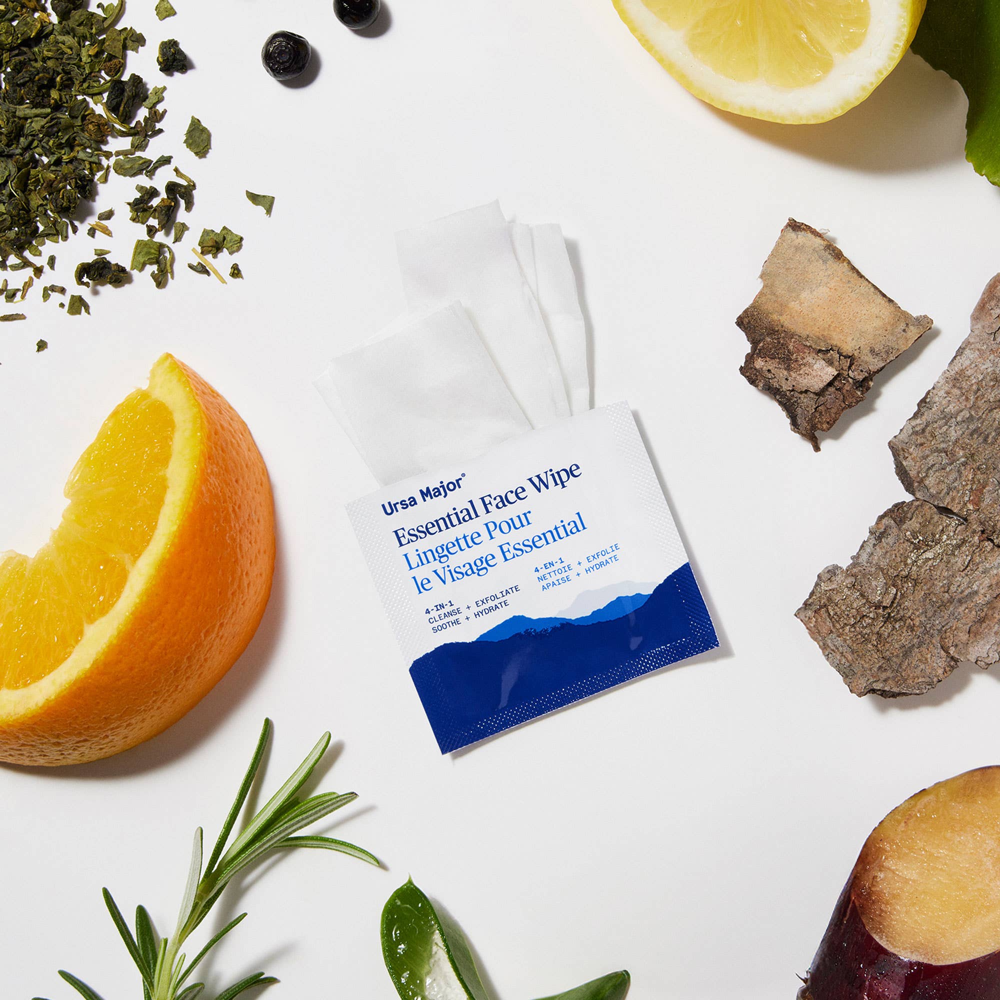 Ursa Major - Wholesale Face & Body Wipes - Essential Face Wipes, 5 ct Pouch1