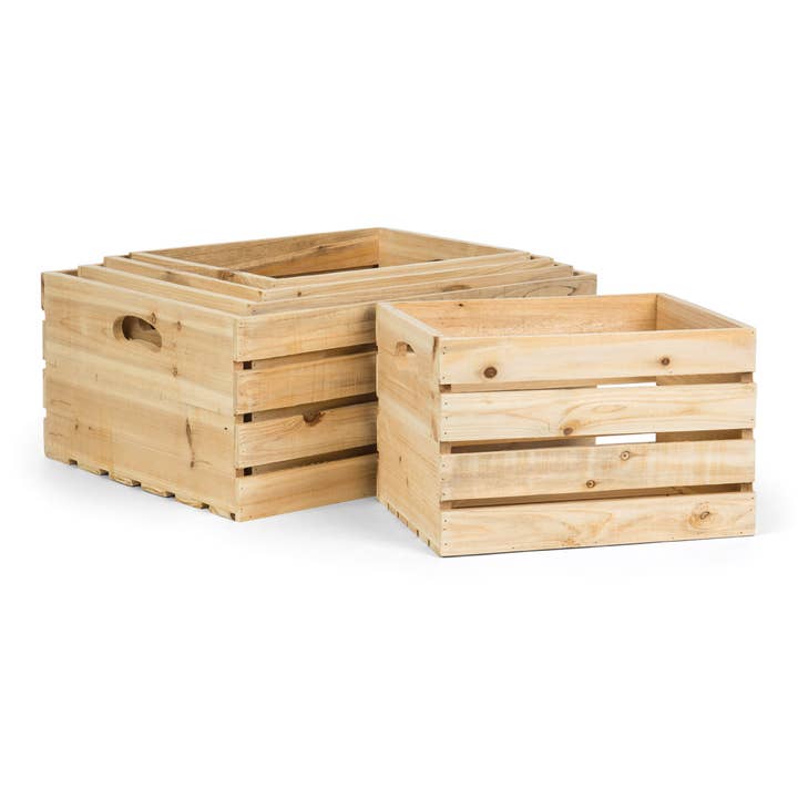 Willow Group - Wholesale Decorative Box - S/5 RECT WOOD CRATES1